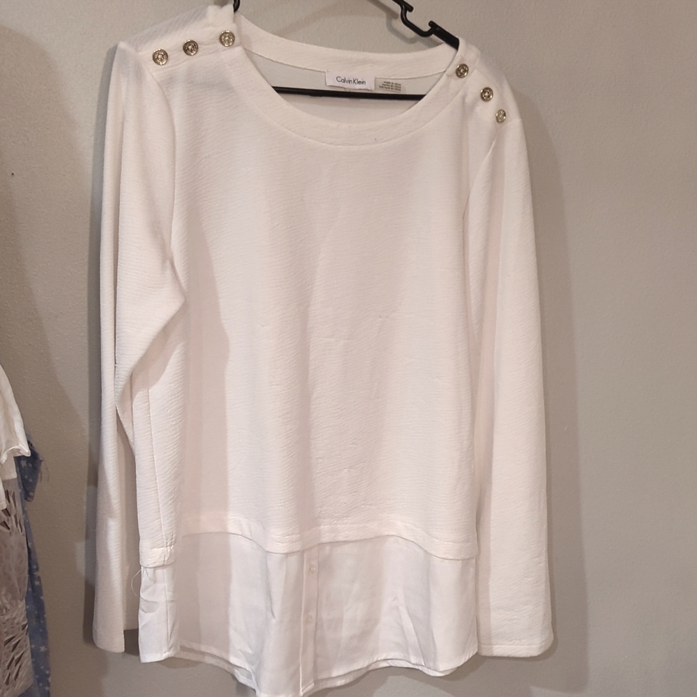 Calvin Klein Women's Blouse Sz L